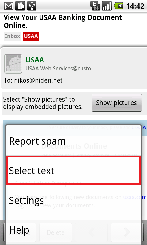 Select Text